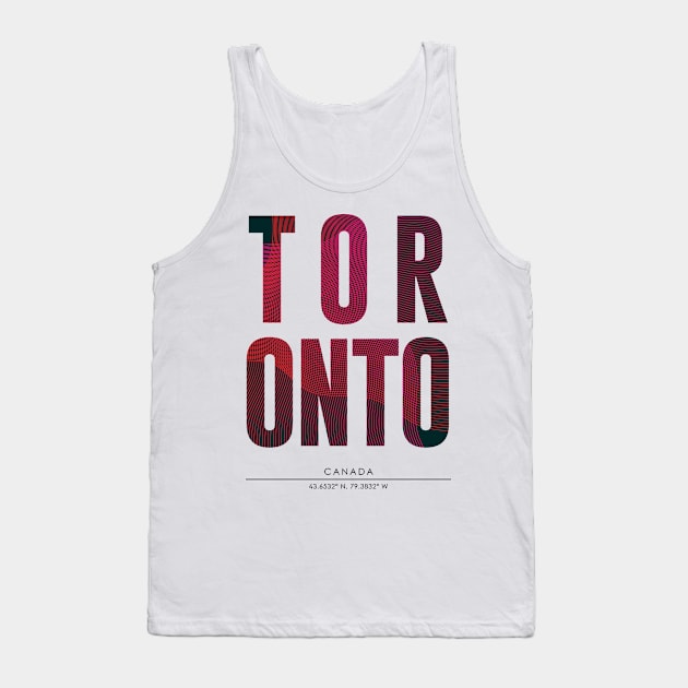 Toronto city typography Tank Top by StudioGrafiikka